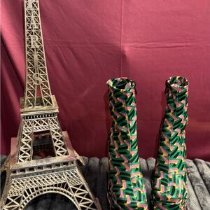 Glaze Multicolor Geometric Heeled Boots